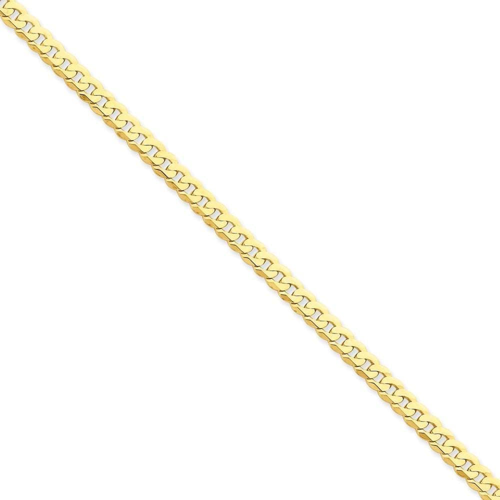 Lovely Rita's Chains Size 7 14k Yellow Gold 4.60mm Flat Beveled Curb Chain