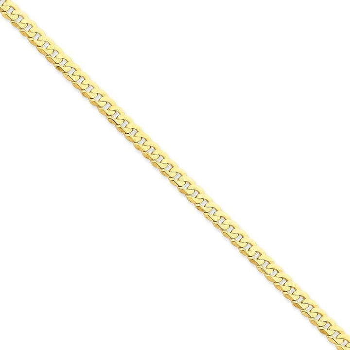 Lovely Rita's Chains Size 7 14k Yellow Gold 4.60mm Flat Beveled Curb Chain