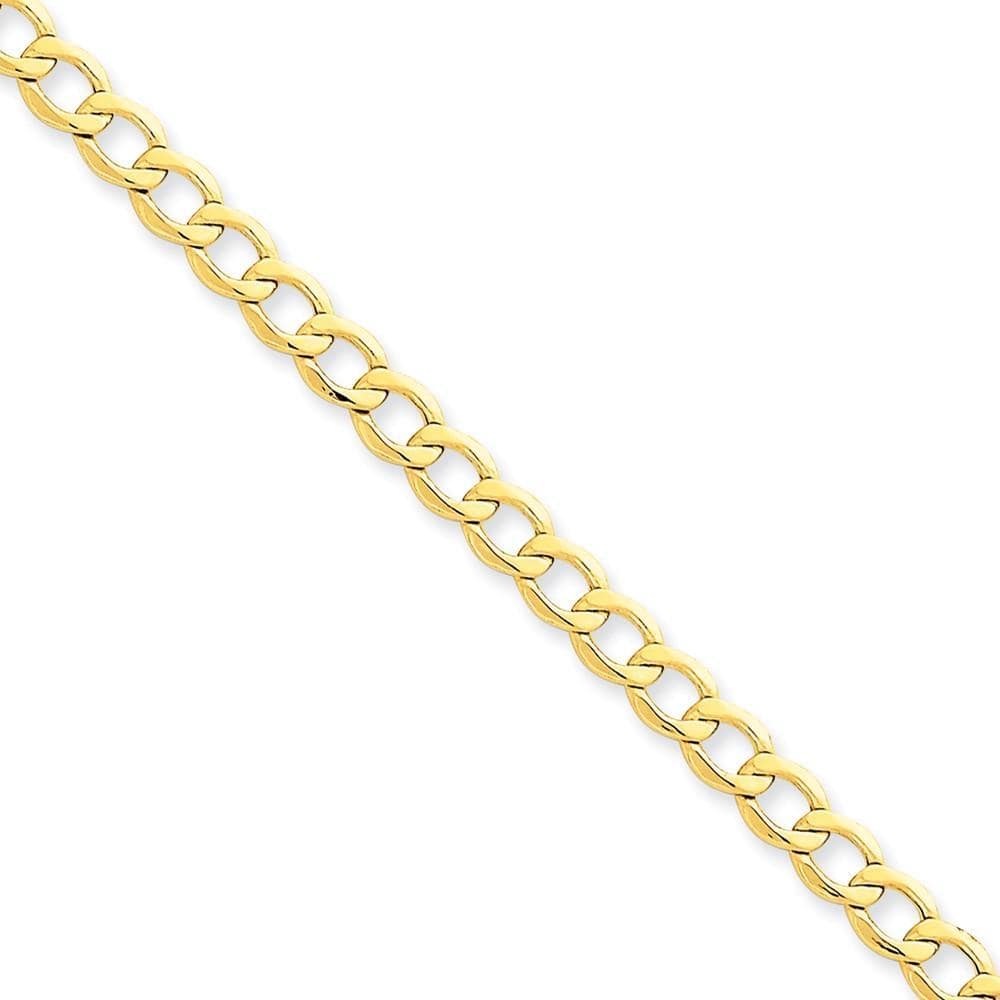 Lovely Rita's Chains Size 7 14k Yellow Gold 5.20m Semi Solid Curb Link Chain