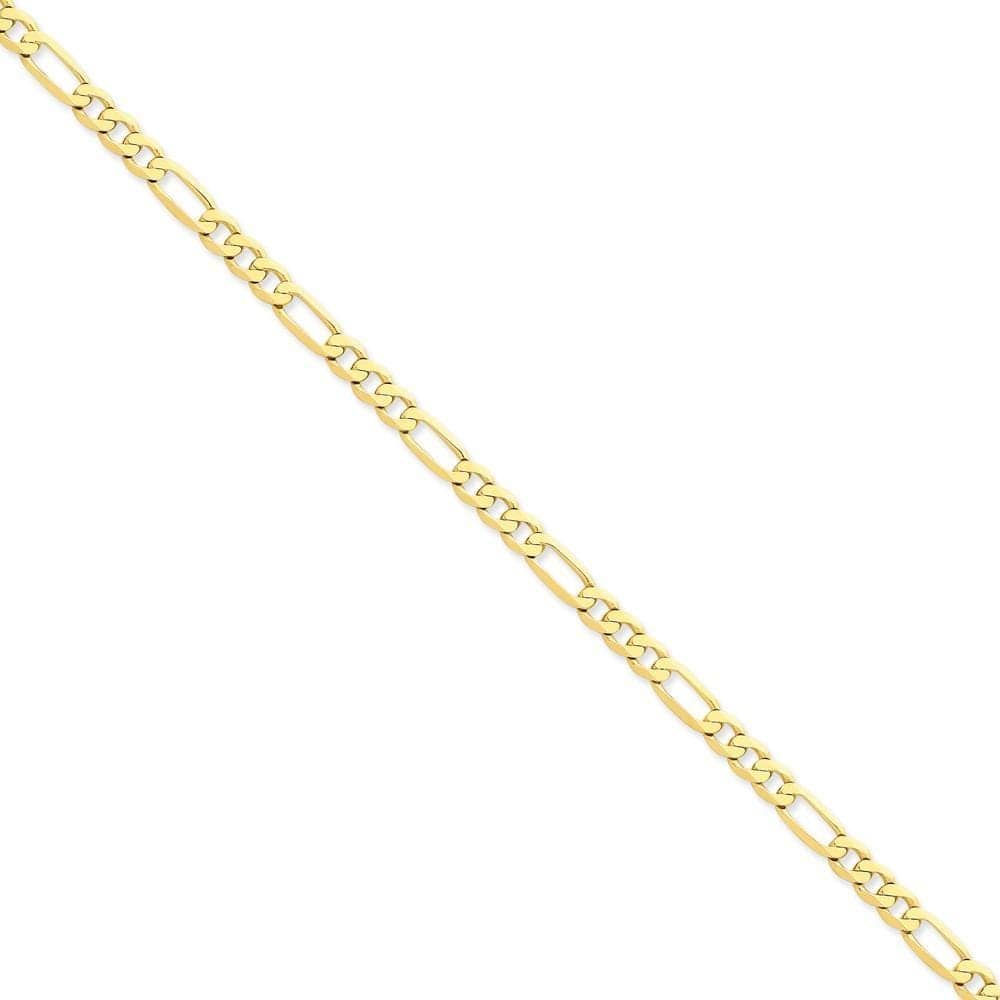 Lovely Rita's Chains Size 7 14k Yellow Gold 5.25-mm Flat Solid Figaro Chain
