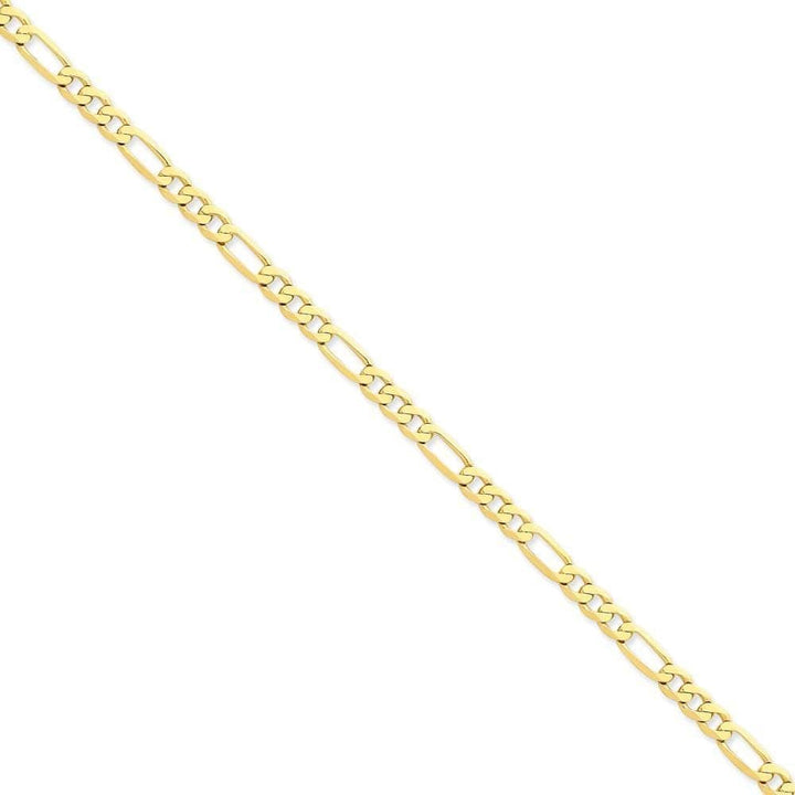 Lovely Rita's Chains Size 7 14k Yellow Gold 5.25-mm Flat Solid Figaro Chain