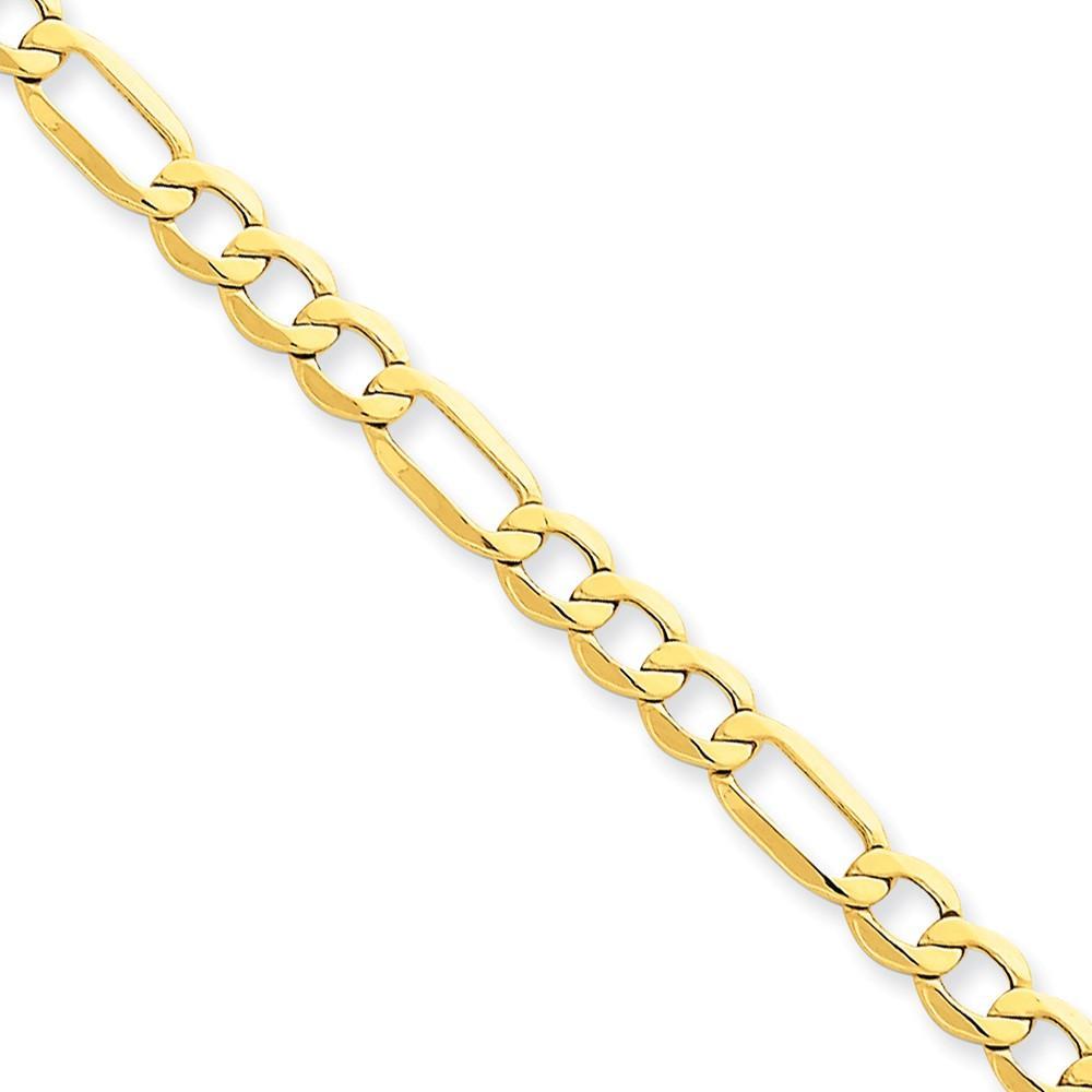 Lovely Rita's Chains Size 7 14k Yellow Gold 5.35-mm Semi Solid Figaro Chain