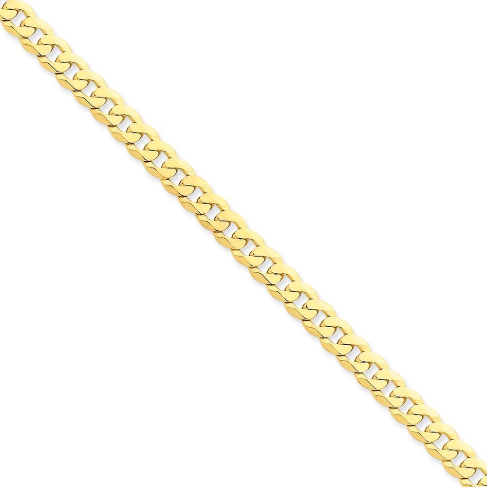 Lovely Rita's Chains Size 7 14k Yellow Gold 6.10mm Flat Beveled Curb Chain