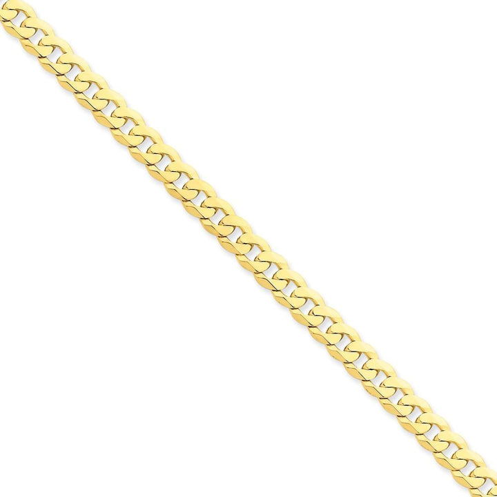 Lovely Rita's Chains Size 7 14k Yellow Gold 6.10mm Flat Beveled Curb Chain