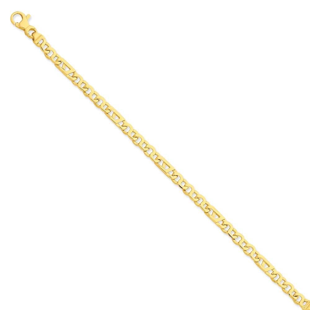 Lovely Rita's Chains Size 7 14k Yellow Gold Solid 4.50mm Fancy Link Chain
