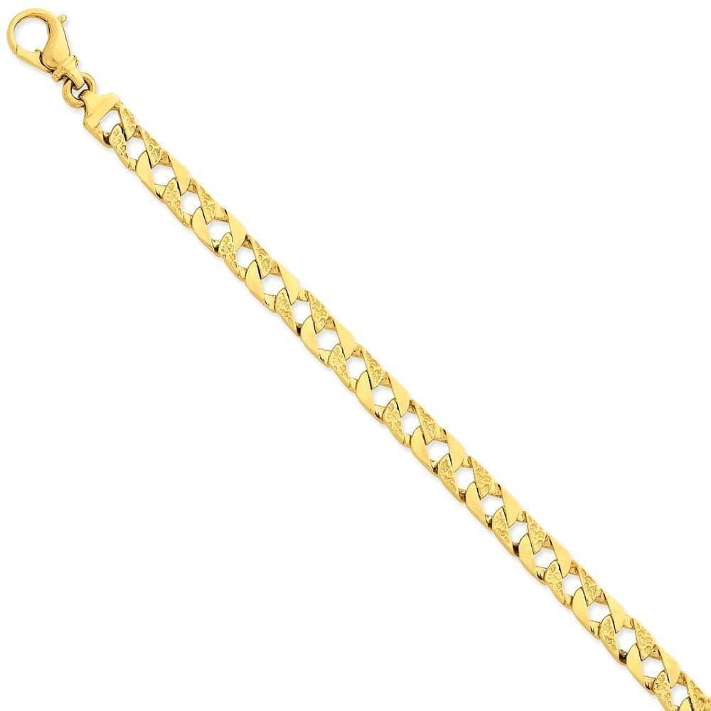 Lovely Rita's Chains Size 7 14k Yellow Gold Solid 7.35mm Fancy Link Chain