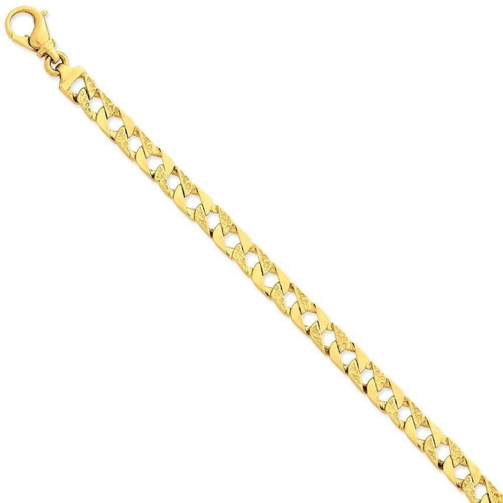 Lovely Rita's Chains Size 7 14k Yellow Gold Solid 7.35mm Fancy Link Chain