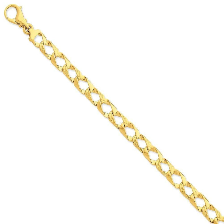 Lovely Rita's Chains Size 7 14k Yellow Gold Solid 8.65mm Fancy Link Chain