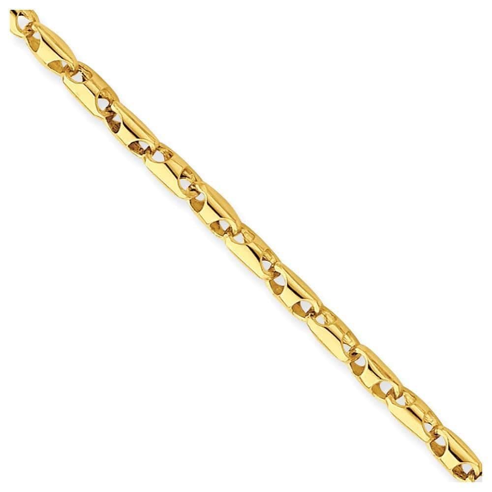 Lovely Rita's Chains Size 7.5 14k Yellow Gold Solid 3.00mm Fancy Link Chain