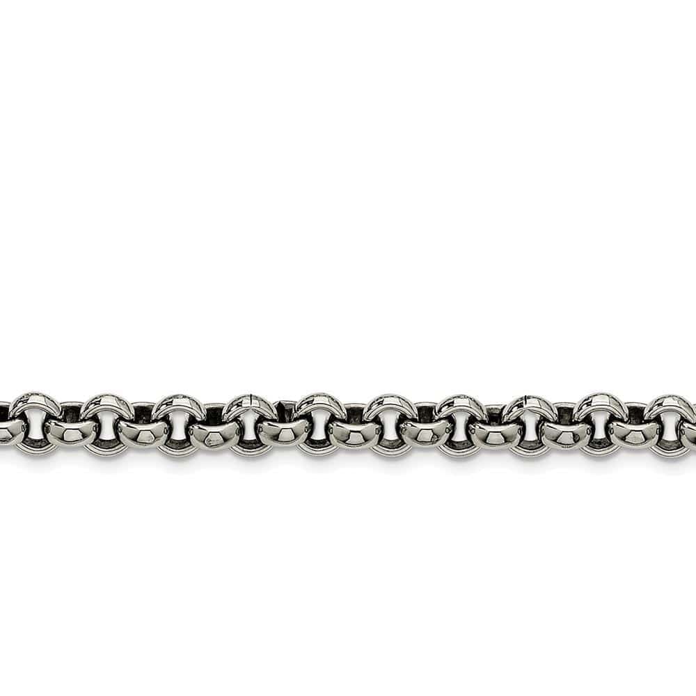 Chisel Chains Size 7.75 Staless Steel Rolo Chain 8MM