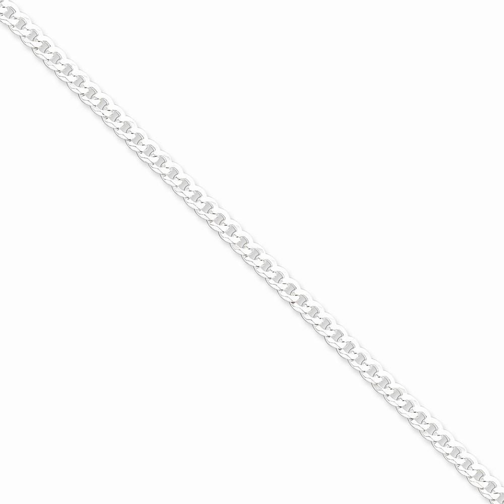 Lovely Rita's Chains Size 7 Silver 4.00-mm Solid Beveled Link Curb Chain