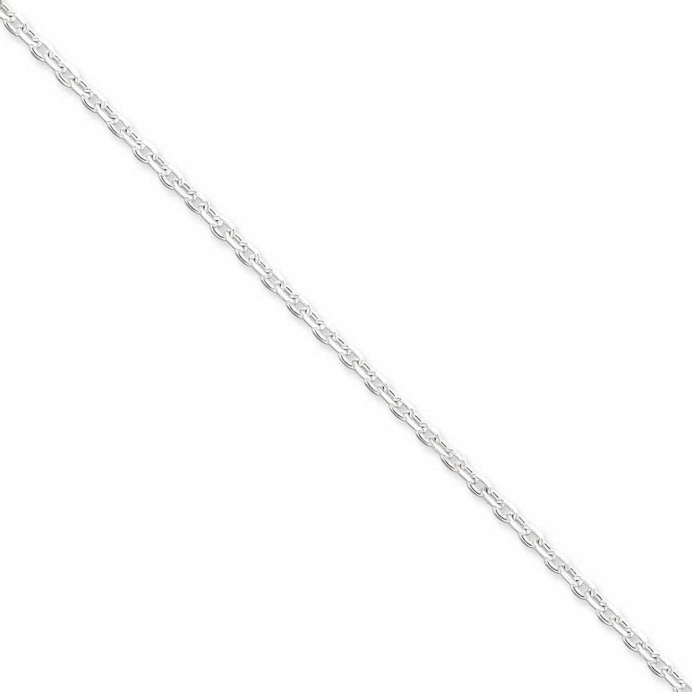Lovely Rita's Chains Size 7 Silver Polish 2.75-mm Beveled Oval Cable Chain