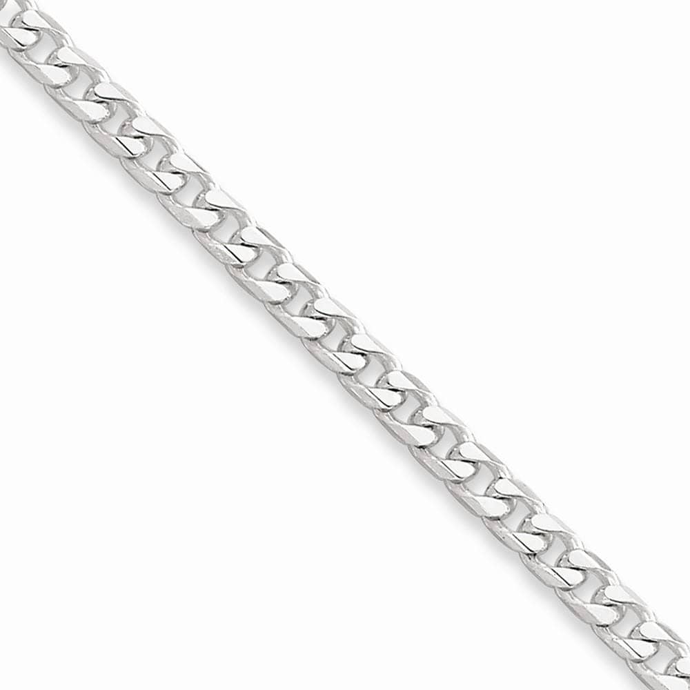 Lovely Rita's Chains Size 7 Silver Polished 3.50-mm Solid Curb Link Chain