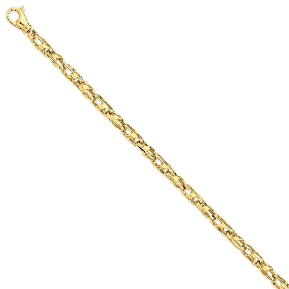 Lovely Rita's Chains Size 8 14k Yellow Gold Solid 5.25mm Fancy Link Chain