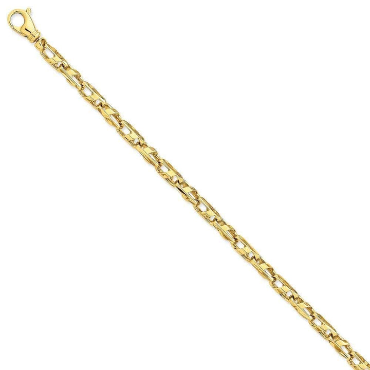 Lovely Rita's Chains Size 8 14k Yellow Gold Solid 5.25mm Fancy Link Chain