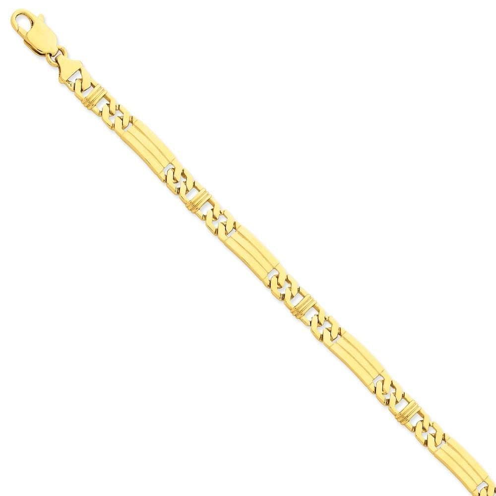 Lovely Rita's Chains Size 8 14k Yellow Gold Solid 7.00mm Fancy Link Chain