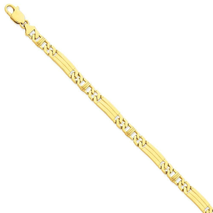 Lovely Rita's Chains Size 8 14k Yellow Gold Solid 7.00mm Fancy Link Chain