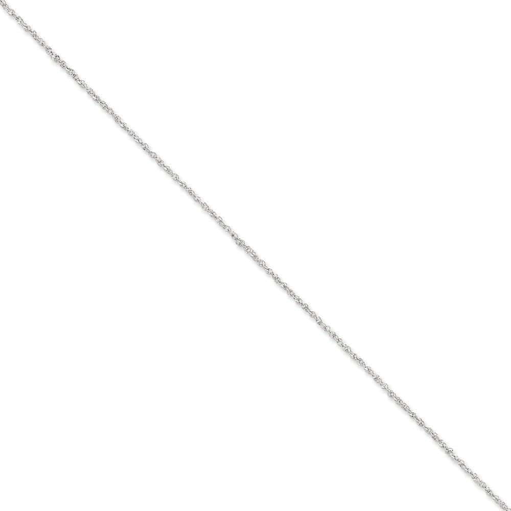 Lovely Rita's Chains Size 9 14K White Gold 1.70mm Polish Solid Ropa Chain
