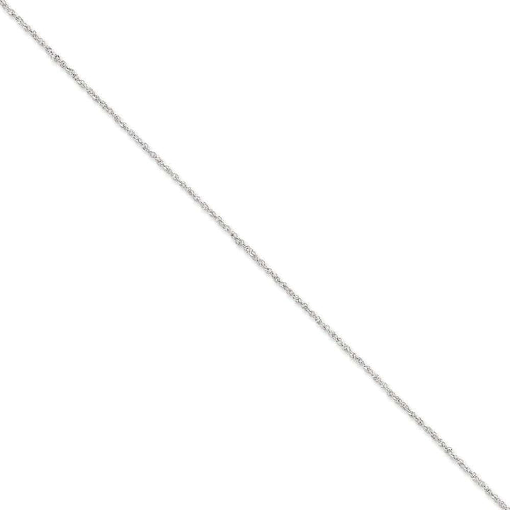 Lovely Rita's Chains Size 9 14K White Gold 1.70mm Polish Solid Ropa Chain