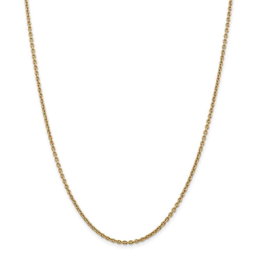 Lovely Rita's Chains Size 9 14k Yellow Gold 2.20m Solid Polish Cable Chain