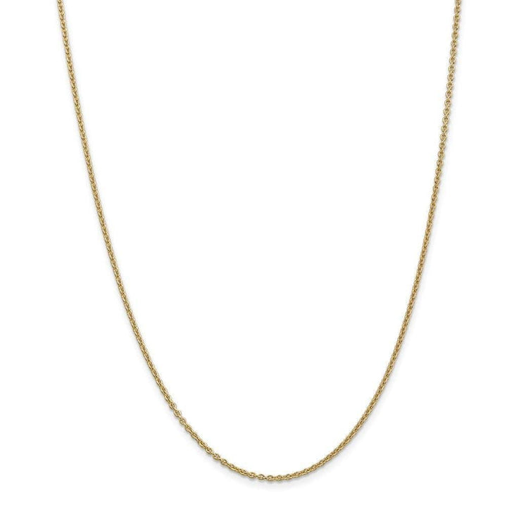 Lovely Rita's Chains Size 9 14k Yellow Gold 2mm Solid Polished Cable Chain