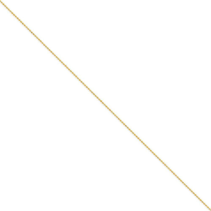 Lovely Rita's Chains Size 9 14k Yellow Gold Diamond Cut 1.20mm Bead Chain