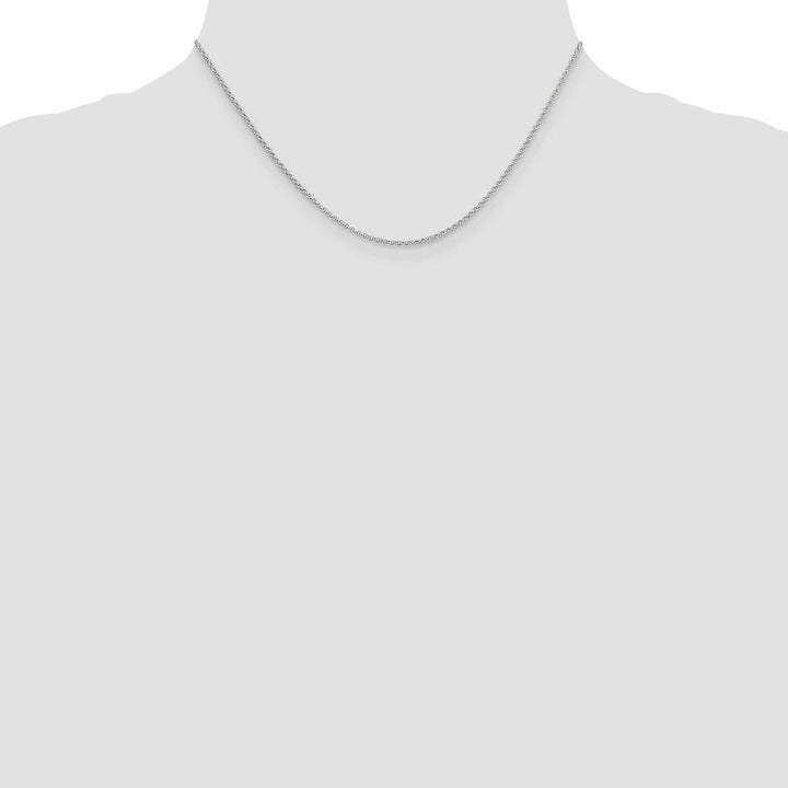 Lovely Rita's Chains Solid 14k White Gold 1.55 mm Rolo Pendant Chain