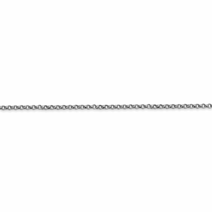 Lovely Rita's Chains Solid 14k White Gold 1.55 mm Rolo Pendant Chain
