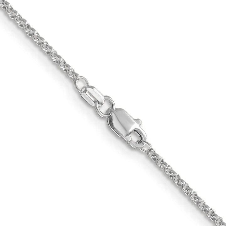 Lovely Rita's Chains Solid 14k White Gold 1.55 mm Rolo Pendant Chain