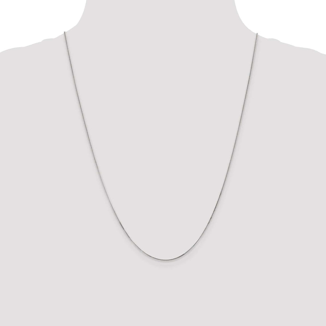 Lovely Rita's Chains Solid 14k White Gold .9 mm Curb Pendant Chain
