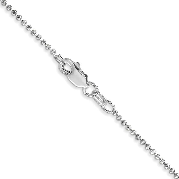 Lovely Rita's Chains Solid 14k White Gold Beaded Pendant Chain