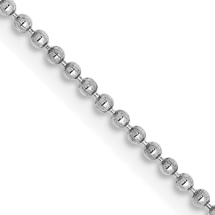 Lovely Rita's Chains Solid 14k White Gold Beaded Pendant Chain