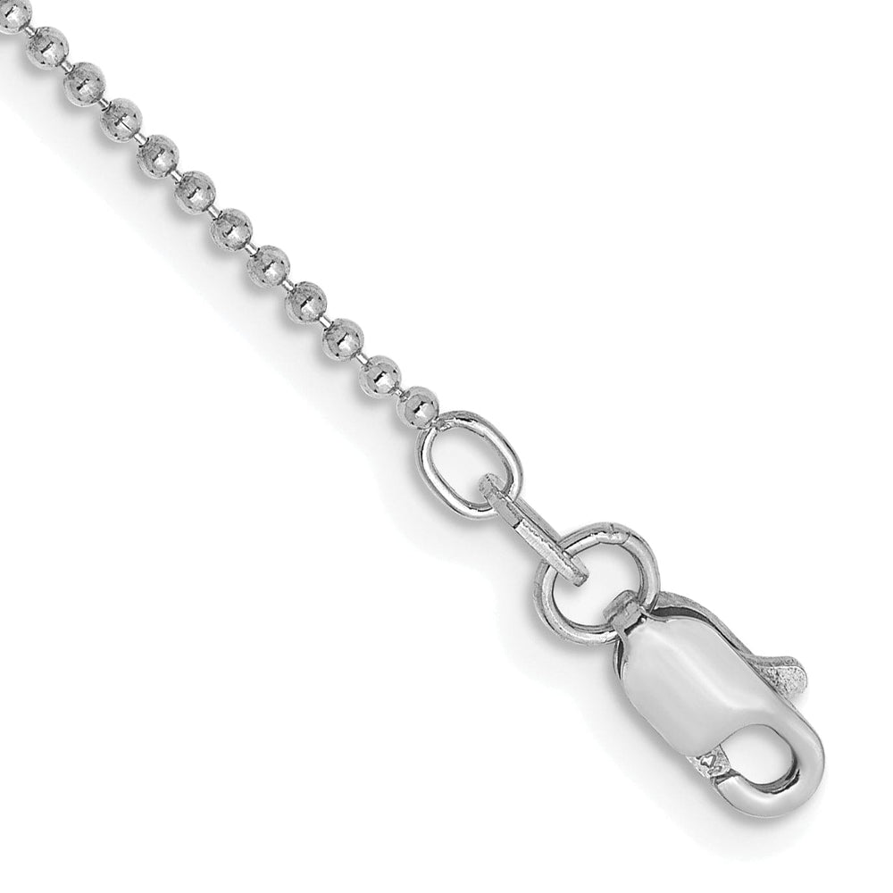 Lovely Rita's Chains Solid 14k White Gold Beaded Pendant Chain