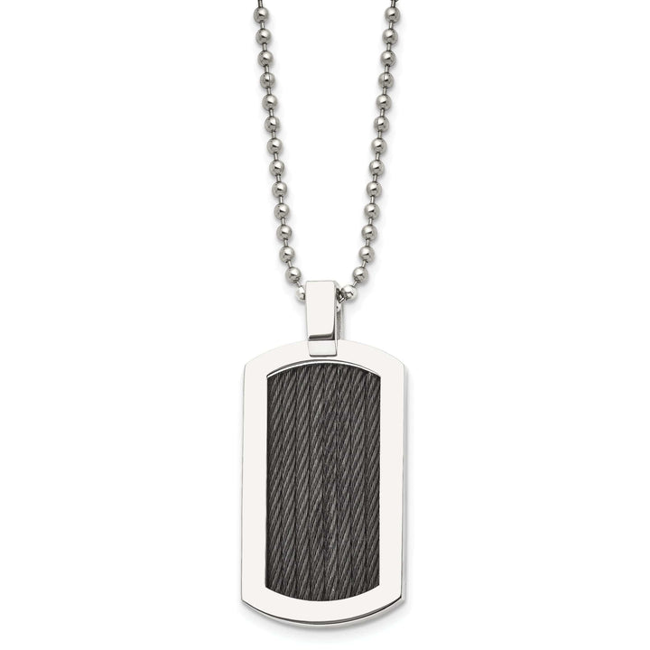 Lovely Rita's Chains Stainless Steel Black Cable Dog Tag Chain