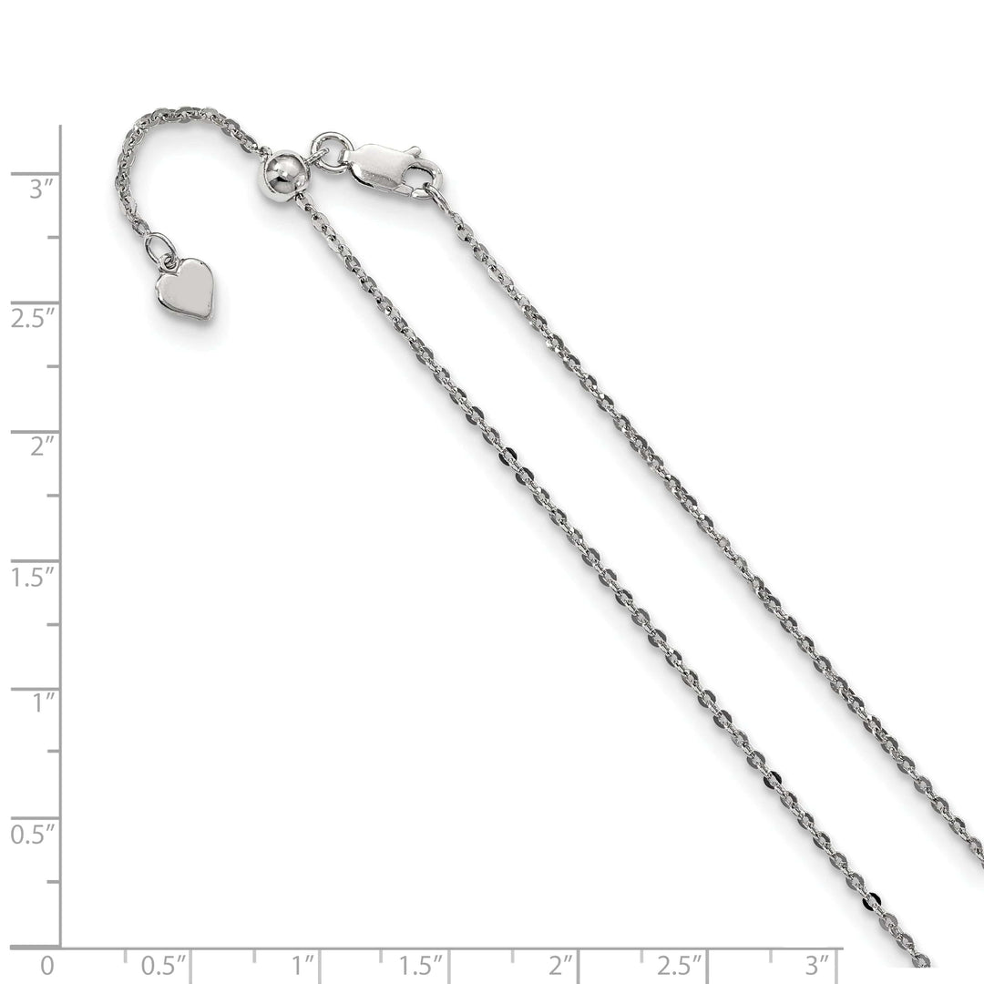 Lovely Rita's Chains Sterling Silver 1.75 mm Adjustable Cable Chain