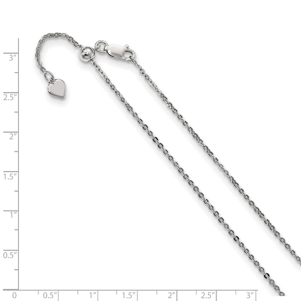 Lovely Rita's Chains Sterling Silver 1.75 mm Adjustable Cable Chain