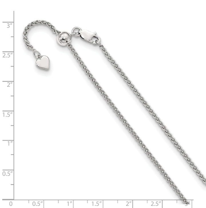 Lovely Rita's Chains Sterling Silver 1.9 mm Adjustable Spiga Chain
