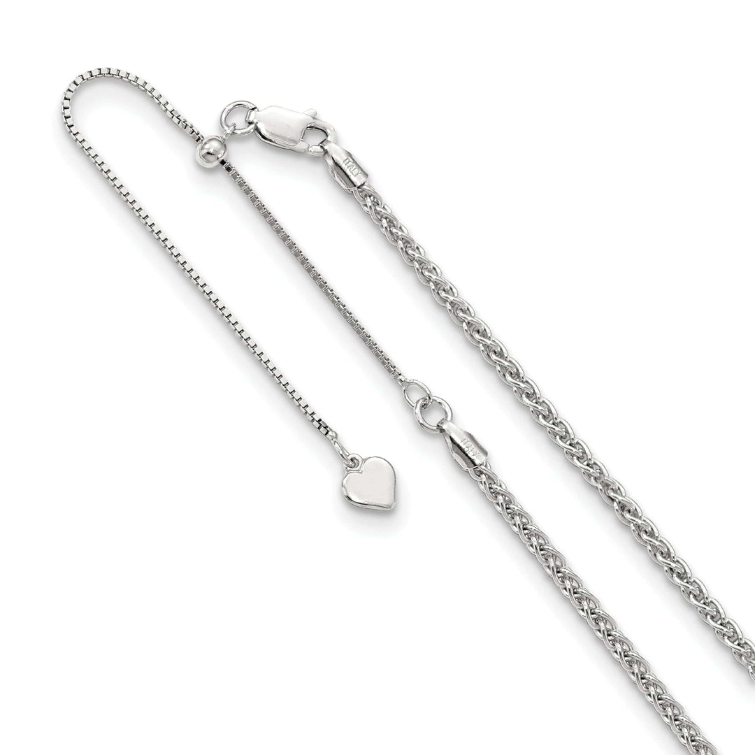 Lovely Rita's Chains Sterling Silver Adjustable 2.5mm D/C Wheat Chain