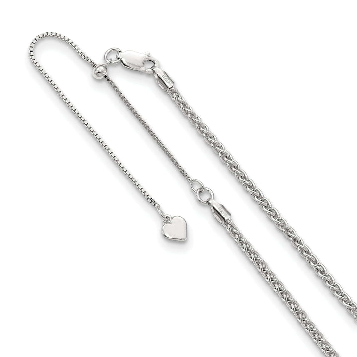 Lovely Rita's Chains Sterling Silver Adjustable 2.5mm D/C Wheat Chain