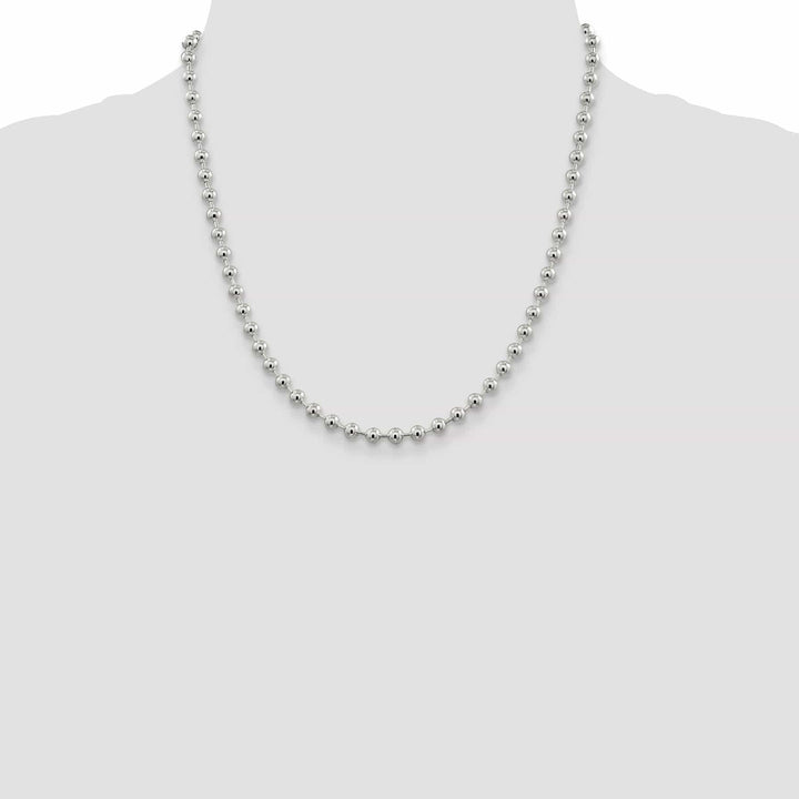 Lovely Rita's Chains Sterling Silver Beaded Bead Chain 5MM
