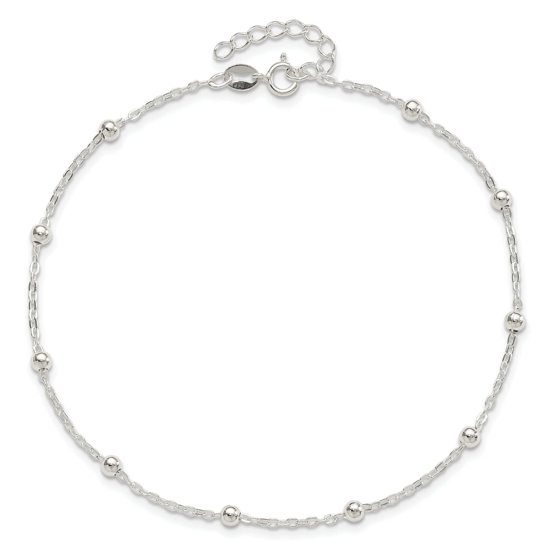 Lovely Rita's Chains Sterling Silver Beaded Chain Anklet