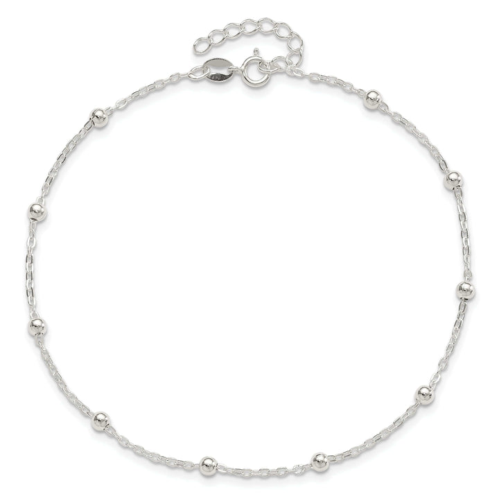 Lovely Rita's Chains Sterling Silver Beaded Chain Anklet