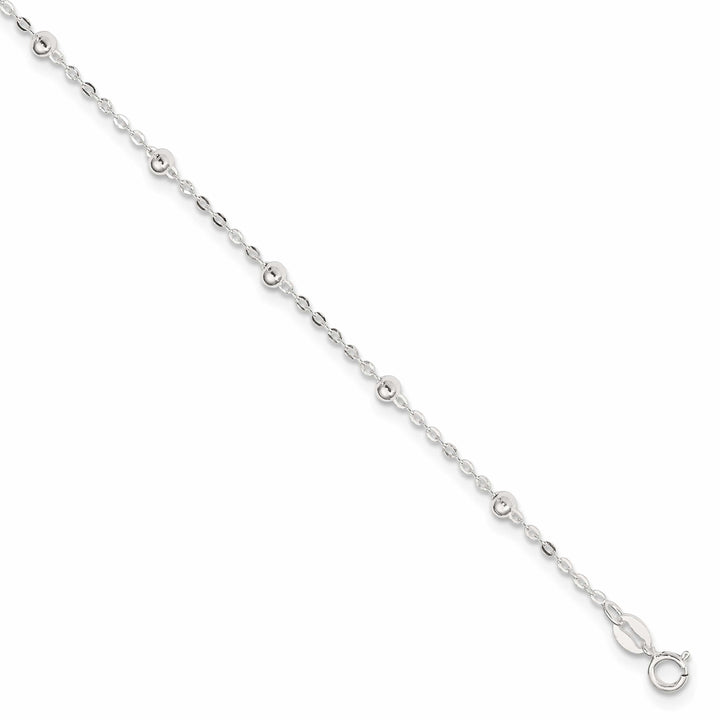 Lovely Rita's Chains Sterling Silver Beaded Chain Anklet