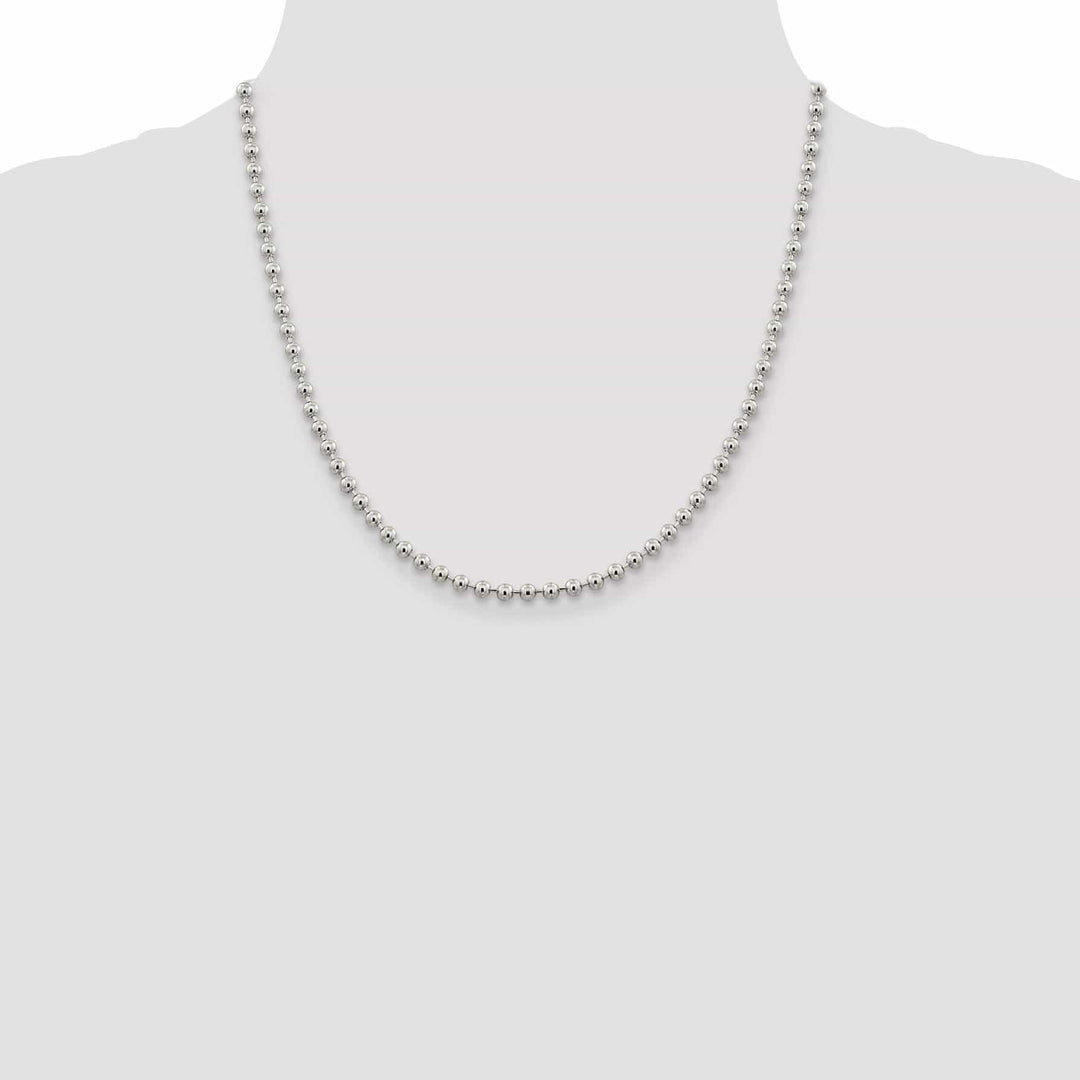Lovely Rita's Chains Sterling Silver Beaded Chains 4MM
