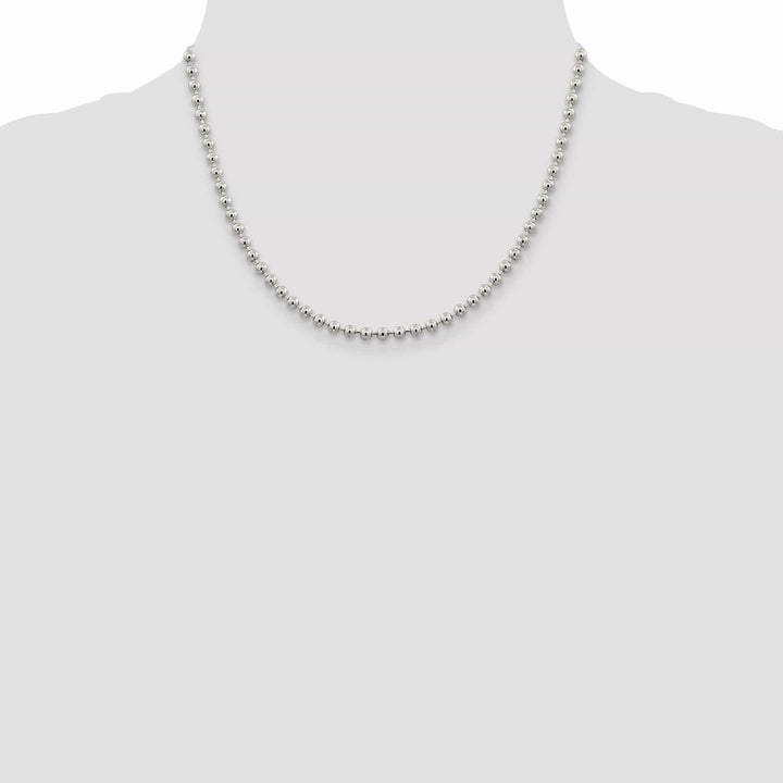 Lovely Rita's Chains Sterling Silver Beaded Chains 4MM