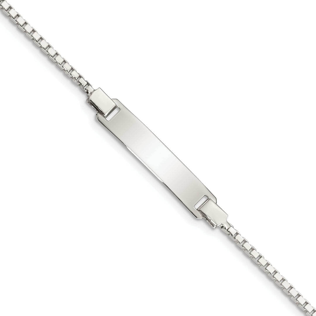 Lovely Rita's Chains Sterling Silver Childrens ID Box Chain Bracelet