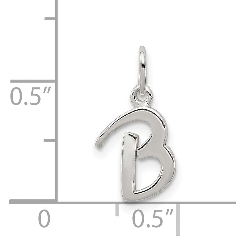 Lovely Rita's Chains Sterling Silver Initial B Pendant