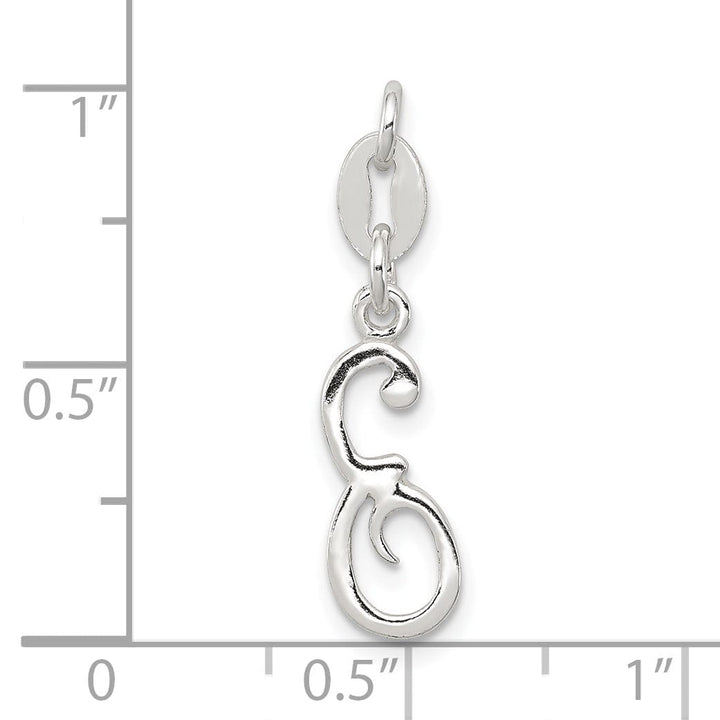 Lovely Rita's Chains Sterling Silver  Initial E Pendant