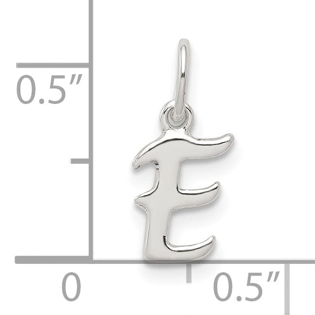Lovely Rita's Chains Sterling Silver Initial E Pendant