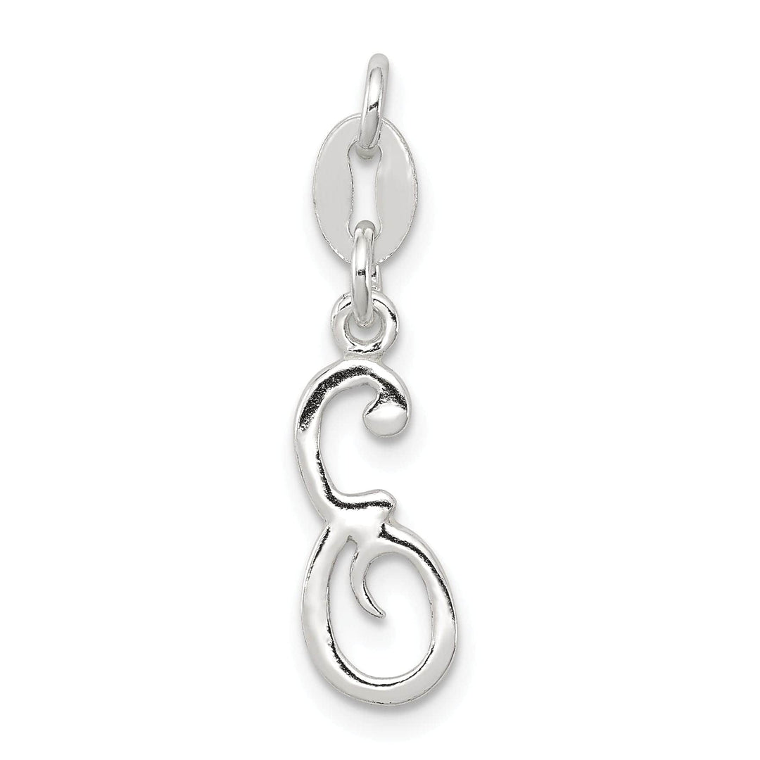 Lovely Rita's Chains Sterling Silver  Initial E Pendant